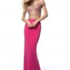 Sherri Hill - 51951 Beaded Lace Off-Shoulder Jersey Fitted Dress