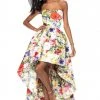 Sherri Hill - 51968 Strapless Floral Print High Low A-Line Dress 2 Sherri Hill - 51968 Strapless Floral Print High Low A-Line Dress
