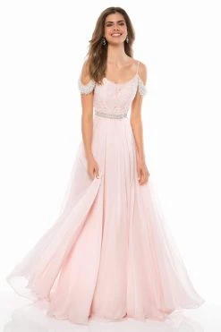 Sherri Hill - 51970 Lace Scoop Neck Chiffon A-line Dress
