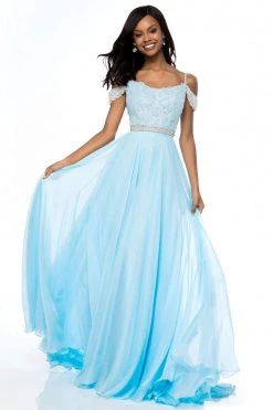 Sherri Hill - 51970 Lace Scoop Neck Chiffon A-line Dress