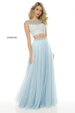 Sherri Hill - 51973 Two Piece Beaded Lace A-Line Dress