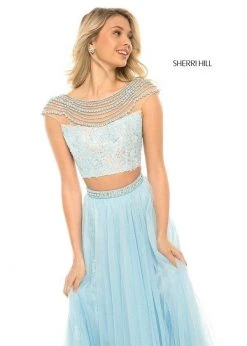 Sherri Hill - 51973 Two Piece Beaded Lace A-Line Dress 8 Sherri Hill - 51973 Two Piece Beaded Lace A-Line Dress