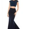 Sherri Hill - 51979 Two Piece Cap Sleeve Jersey Mermaid Dress 2 Sherri Hill - 51979 Two Piece Cap Sleeve Jersey Mermaid Dress