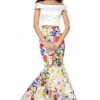 Sherri Hill - 52005 Two Piece Satin Floral Print Mermaid Dress