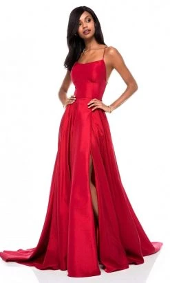 Sherri Hill - 52022 Scoop Taffeta Long A Line Dress 12 Sherri Hill - 52022 Scoop Taffeta Long A Line Dress