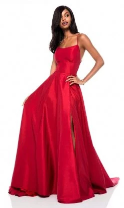 Sherri Hill - 52022 Scoop Taffeta Long A Line Dress 14 Sherri Hill - 52022 Scoop Taffeta Long A Line Dress
