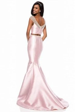 Sherri Hill - 52025 Pearl Beaded Two Piece Mikado Dress 5 Sherri Hill - 52025 Pearl Beaded Two Piece Mikado Dress