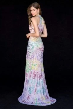 Sherri Hill - 52032 Beaded Deep Halter V-neck Dress With Open Back 13 Sherri Hill - 52032 Beaded Deep Halter V-neck Dress With Open Back