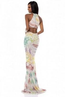 Sherri Hill - 52032 Beaded Deep Halter V-neck Dress With Open Back 15 Sherri Hill - 52032 Beaded Deep Halter V-neck Dress With Open Back