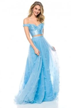 Sherri Hill - 52046 Two Piece Off-shoulder Tulle A-line Dress