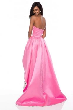 Sherri Hill - 52054 Strapless Dress With Polka Dot Overskirt