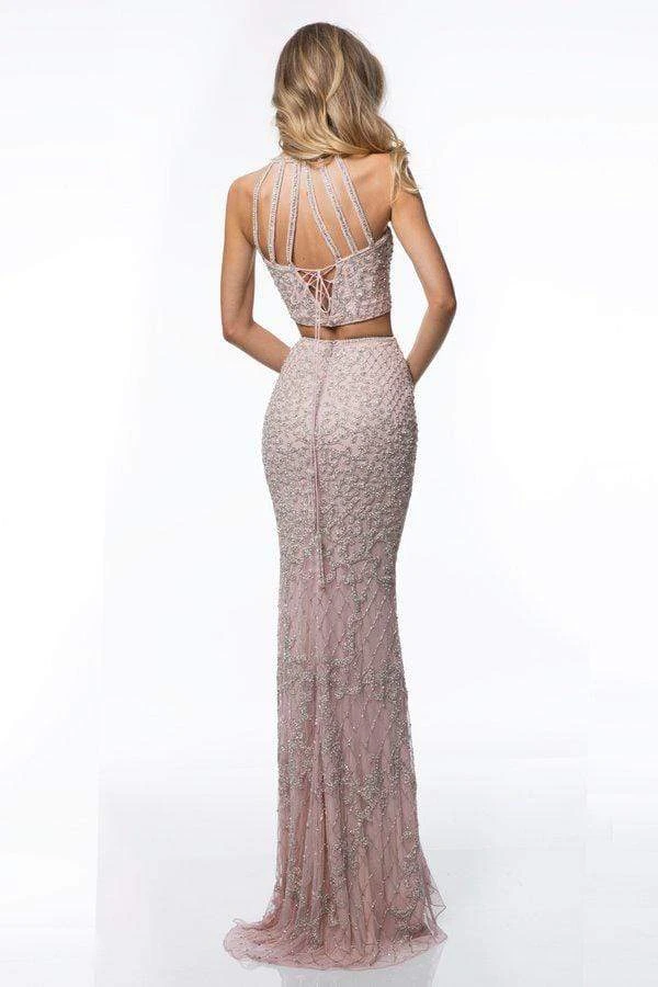 Sherri Hill - 52088 Beaded Two Piece Halter Evening Dress 4 Sherri Hill - 52088 Beaded Two Piece Halter Evening Dress