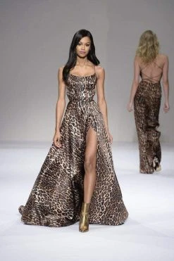 Sherri Hill - 52093 Animal Print A-line Gown With Train 11 Sherri Hill - 52093 Animal Print A-line Gown With Train