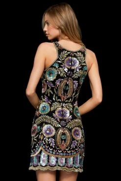 Sherri Hill - 52101 Fully Beaded Halter Sheath Dress 5 Sherri Hill - 52101 Fully Beaded Halter Sheath Dress