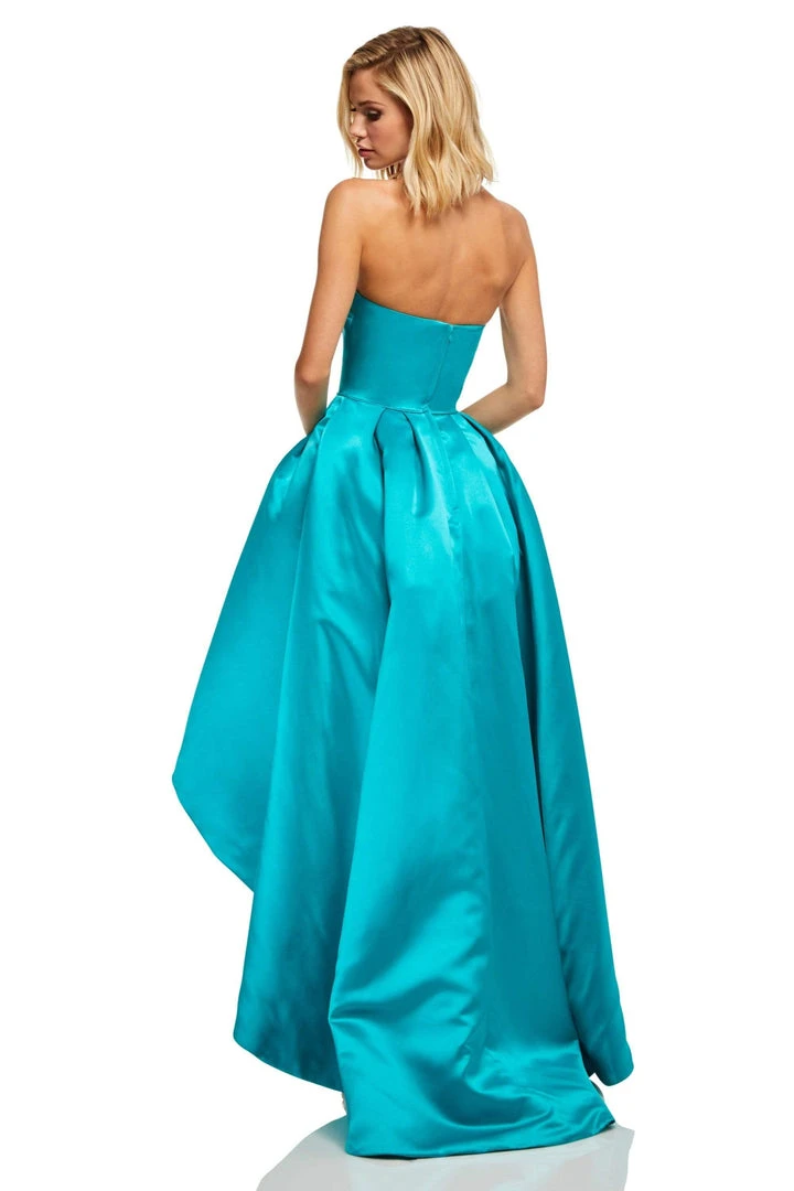 Sherri Hill - 52114 Strapless Satin High-Low Gown 6 Sherri Hill - 52114 Strapless Satin High-Low Gown