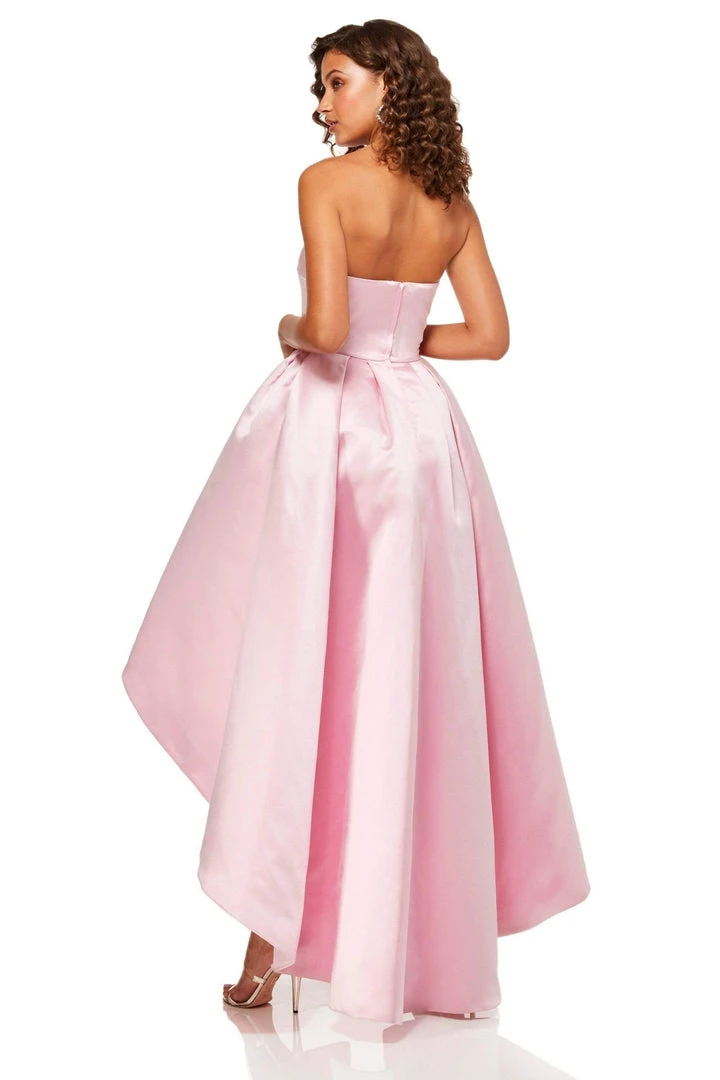 Sherri Hill - 52114 Strapless Satin High-Low Gown 8 Sherri Hill - 52114 Strapless Satin High-Low Gown