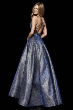 Sherri Hill - 52124 Bead Embellished Scoop Neck A-line Dress