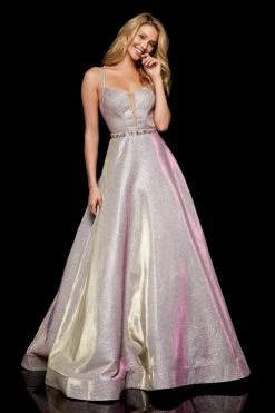 Sherri Hill - 52124 Bead Embellished Scoop Neck A-line Dress