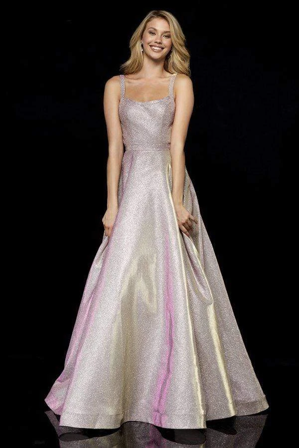 Sherri Hill - 52138 Long Square Neck Glitter A-line Dress 3 Sherri Hill - 52138 Long Square Neck Glitter A-line Dress