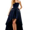 Sherri Hill - 52144 Strapless Velvet Ball Dress 1 Sherri Hill - 52144 Strapless Velvet Ball Dress