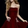 Sherri Hill - 52191 Strapless Velvet A-Line Cocktail Dress 2 Sherri Hill - 52191 Strapless Velvet A-Line Cocktail Dress