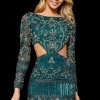 Sherri Hill - 52201 Beaded Long Sleeve Bateau Fitted Dress 2 Sherri Hill - 52201 Beaded Long Sleeve Bateau Fitted Dress