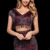 Sherri Hill - 52203 Two Piece Beaded V-neck Sheath Dress