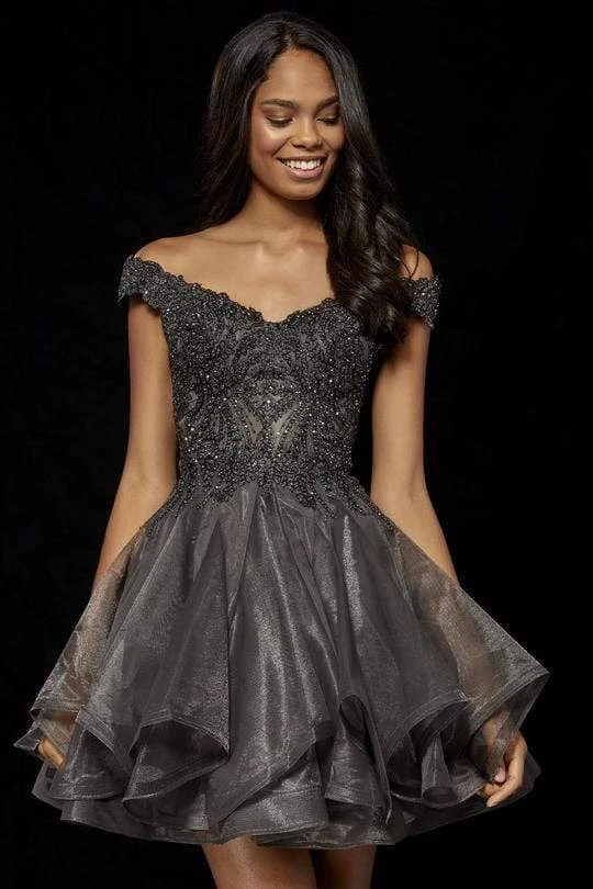 Sherri Hill - 52239 Short Off The Shoulder Applique Dress 5 Sherri Hill - 52239 Short Off The Shoulder Applique Dress