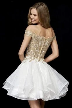 Sherri Hill - 52239 Short Off The Shoulder Applique Dress 12 Sherri Hill - 52239 Short Off The Shoulder Applique Dress