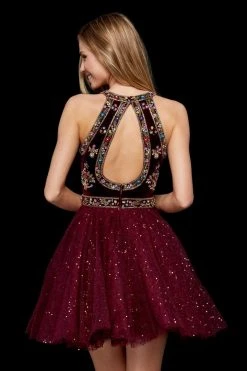 Sherri Hill - 52263 Embroidered Velvet Bodice A Line Short Dress 13 Sherri Hill - 52263 Embroidered Velvet Bodice A Line Short Dress