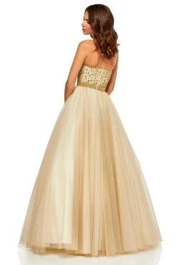 Sherri Hill - 52264 Beaded Strapless A Line Dress