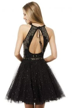 Sherri Hill - 52272 Embellished Halter Tulle A-line Dress