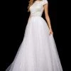 Sherri Hill - 52276 Beaded Cap Sleeve Bateau Tulle Ballgown 2 Sherri Hill - 52276 Beaded Cap Sleeve Bateau Tulle Ballgown