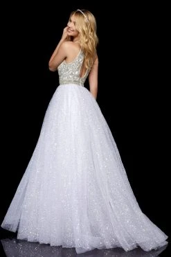 Sherri Hill - 52277 Beaded Halter Sequin Tulle Ballgown