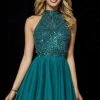 Sherri Hill - 52281 Short Beaded High Halter Chiffon A-line Dress