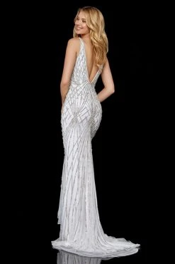 Sherri Hill - 52324 V-Neck Long Beaded Dress 8 Sherri Hill - 52324 V-Neck Long Beaded Dress