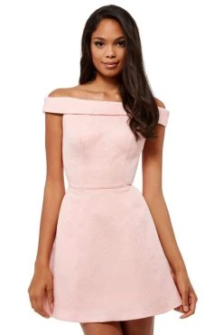 Sherri Hill - 52336 Off The Shoulder Cutout Back Short Dress