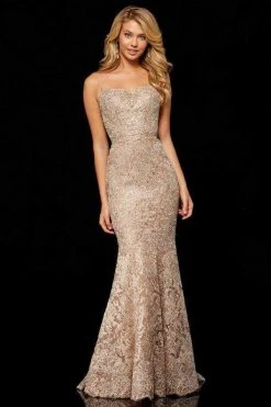 Sherri Hill - 52348 Beaded Lace Mermaid Long Dress