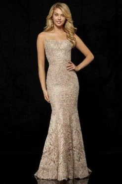 Sherri Hill - 52348 Beaded Lace Mermaid Long Dress