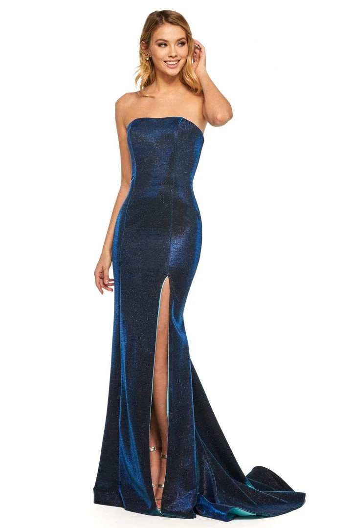 Sherri Hill - 52362 Glitter Stretch Strapless Mermaid Dress 11 Sherri Hill - 52362 Glitter Stretch Strapless Mermaid Dress