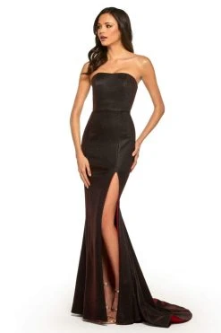 Sherri Hill - 52362 Glitter Stretch Strapless Mermaid Dress 26 Sherri Hill - 52362 Glitter Stretch Strapless Mermaid Dress