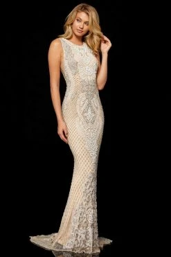 Sherri Hill - 52369 High Neckline Beaded Dress