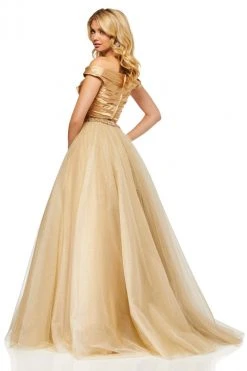 Sherri Hill - 52406 Off The Shoulder Beaded Dress