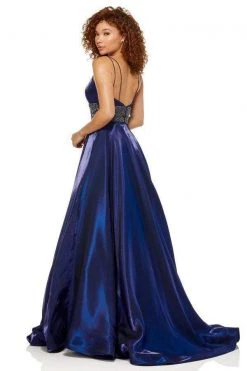 Sherri Hill - 52423 Beaded Scoop Neck Ballgown With Train