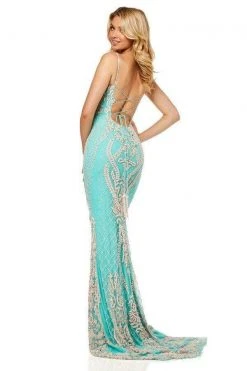 Sherri Hill - 52454 Fully Beaded Lace Up Back Fitted Evening Dress 15 Sherri Hill - 52454 Fully Beaded Lace Up Back Fitted Evening Dress