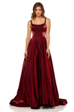 Sherri Hill - 52457 Scoop Strappy Bandeau A Line Dress