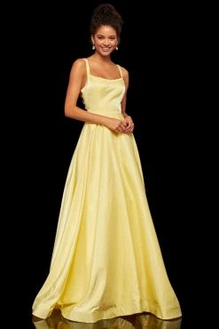 Sherri Hill - 52457 Scoop Strappy Bandeau A Line Dress