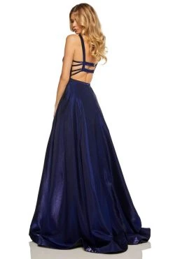 Sherri Hill - 52457 Scoop Strappy Bandeau A Line Dress