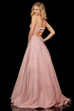 Sherri Hill - 52457 Scoop Strappy Bandeau A Line Dress