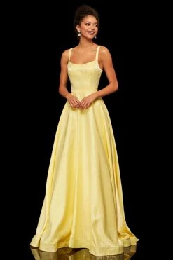 Sherri Hill - 52457 Scoop Strappy Bandeau A Line Dress